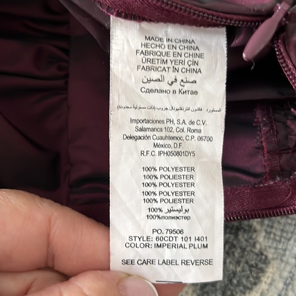 BEBE SATIN HALTER TOP IN IMPERIAL PLUM - Picture 12 of 12